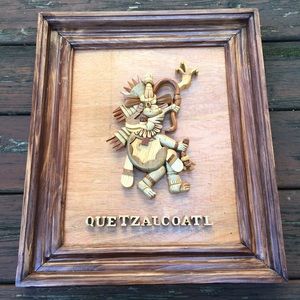 Hand Crafted Wooden Quetzalcoatl Art